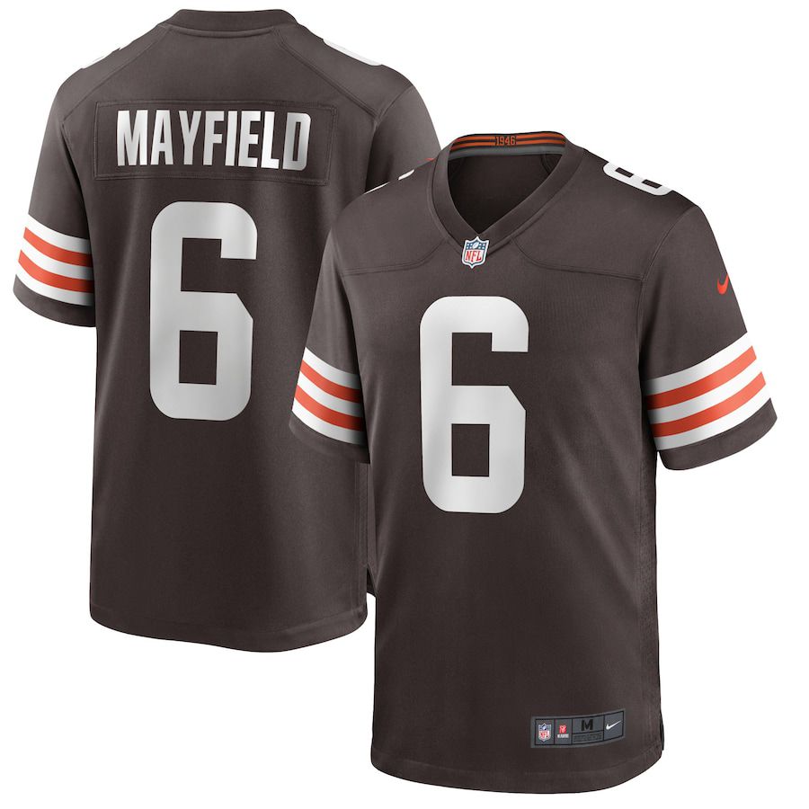 Men Cleveland Browns 6 Baker Mayfield Nike Brown Game Player NFL Jersey